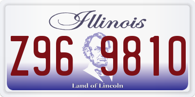IL license plate Z969810