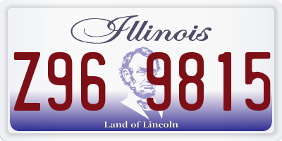 IL license plate Z969815