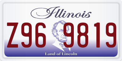 IL license plate Z969819