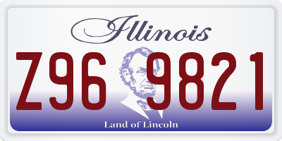 IL license plate Z969821