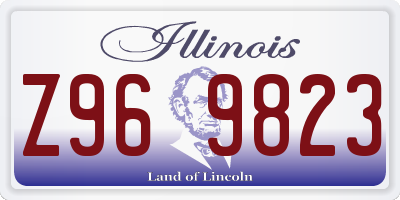 IL license plate Z969823