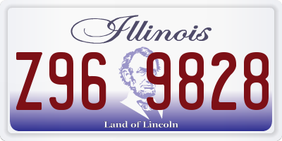 IL license plate Z969828