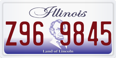 IL license plate Z969845