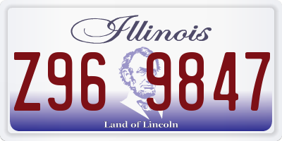 IL license plate Z969847