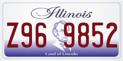 IL license plate Z969852