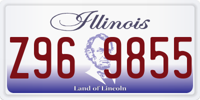 IL license plate Z969855