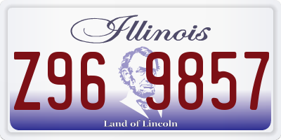 IL license plate Z969857