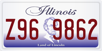 IL license plate Z969862