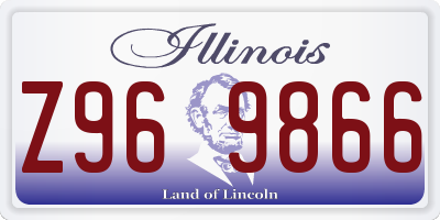 IL license plate Z969866