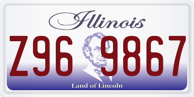 IL license plate Z969867