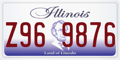 IL license plate Z969876