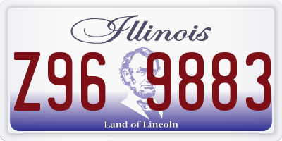 IL license plate Z969883