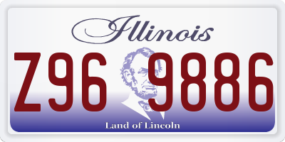 IL license plate Z969886