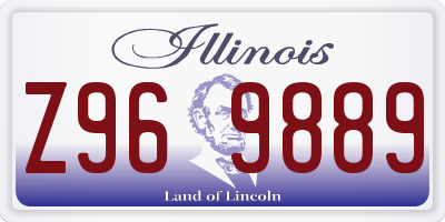 IL license plate Z969889