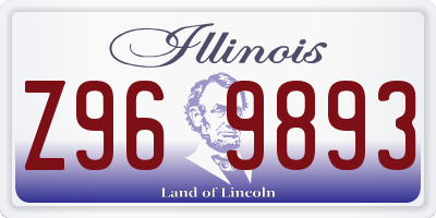 IL license plate Z969893