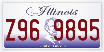 IL license plate Z969895