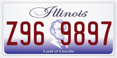 IL license plate Z969897