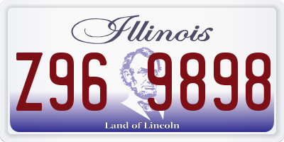 IL license plate Z969898
