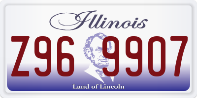 IL license plate Z969907