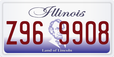 IL license plate Z969908