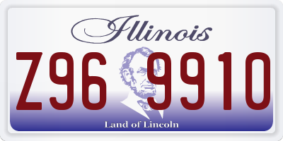 IL license plate Z969910