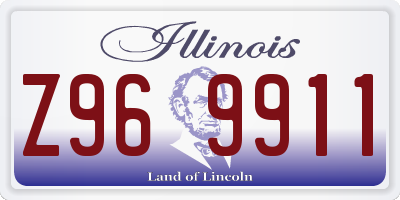 IL license plate Z969911