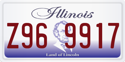 IL license plate Z969917