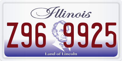 IL license plate Z969925