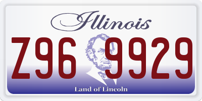 IL license plate Z969929