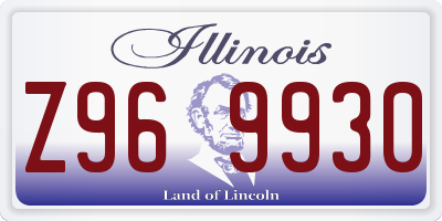 IL license plate Z969930