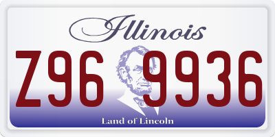 IL license plate Z969936