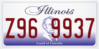 IL license plate Z969937