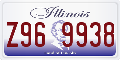 IL license plate Z969938