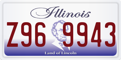 IL license plate Z969943