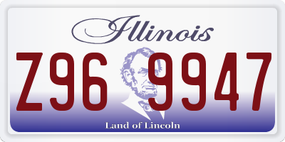 IL license plate Z969947