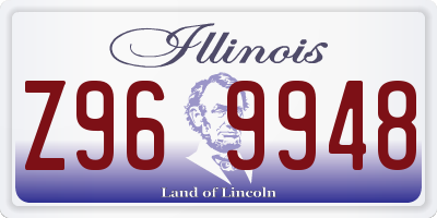 IL license plate Z969948