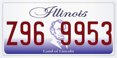 IL license plate Z969953
