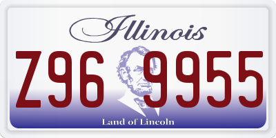 IL license plate Z969955
