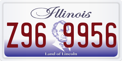 IL license plate Z969956