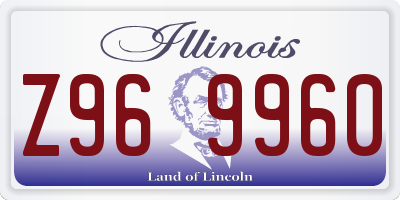 IL license plate Z969960