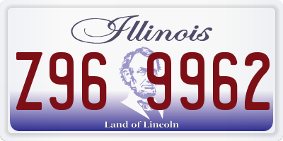 IL license plate Z969962