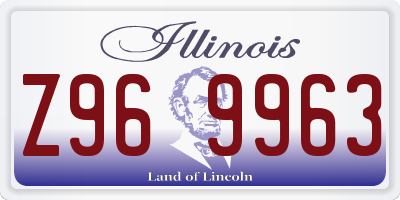 IL license plate Z969963