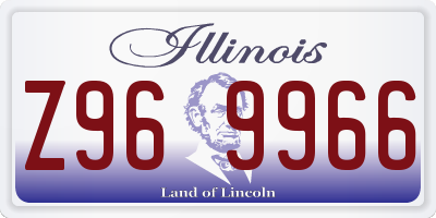 IL license plate Z969966