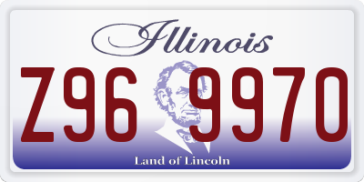 IL license plate Z969970