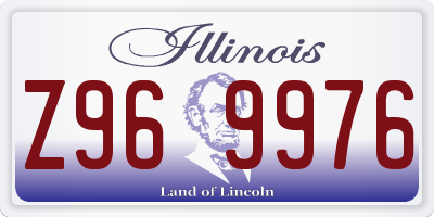 IL license plate Z969976