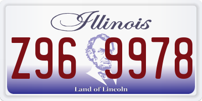 IL license plate Z969978