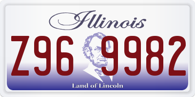 IL license plate Z969982