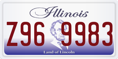 IL license plate Z969983