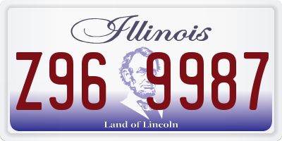 IL license plate Z969987