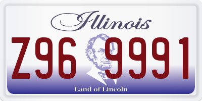 IL license plate Z969991